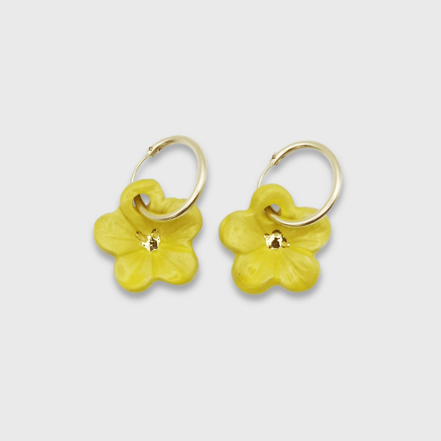 Boucle d oreille gold filled jaune fleur pour femme artisannat francaise