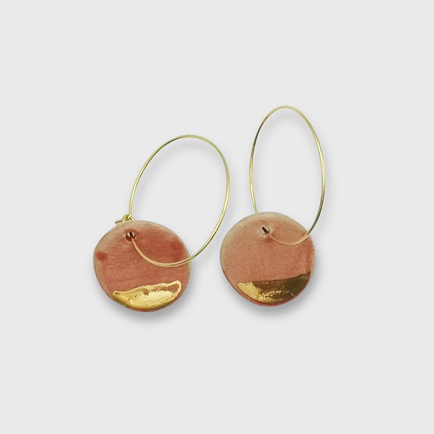 Boucles d'oreilles rouges corail or pendante pour femme aix en provence