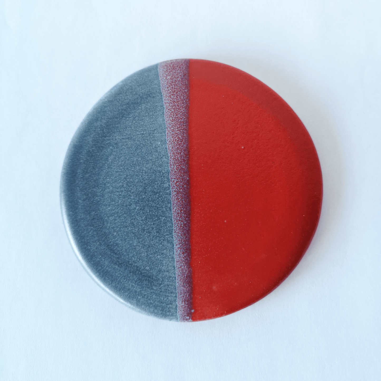 Dessous de Verre en Grès Bleu et Rouge - Artisanat d'Exception à Aix en Provence (Prix pour 1 Pièce)