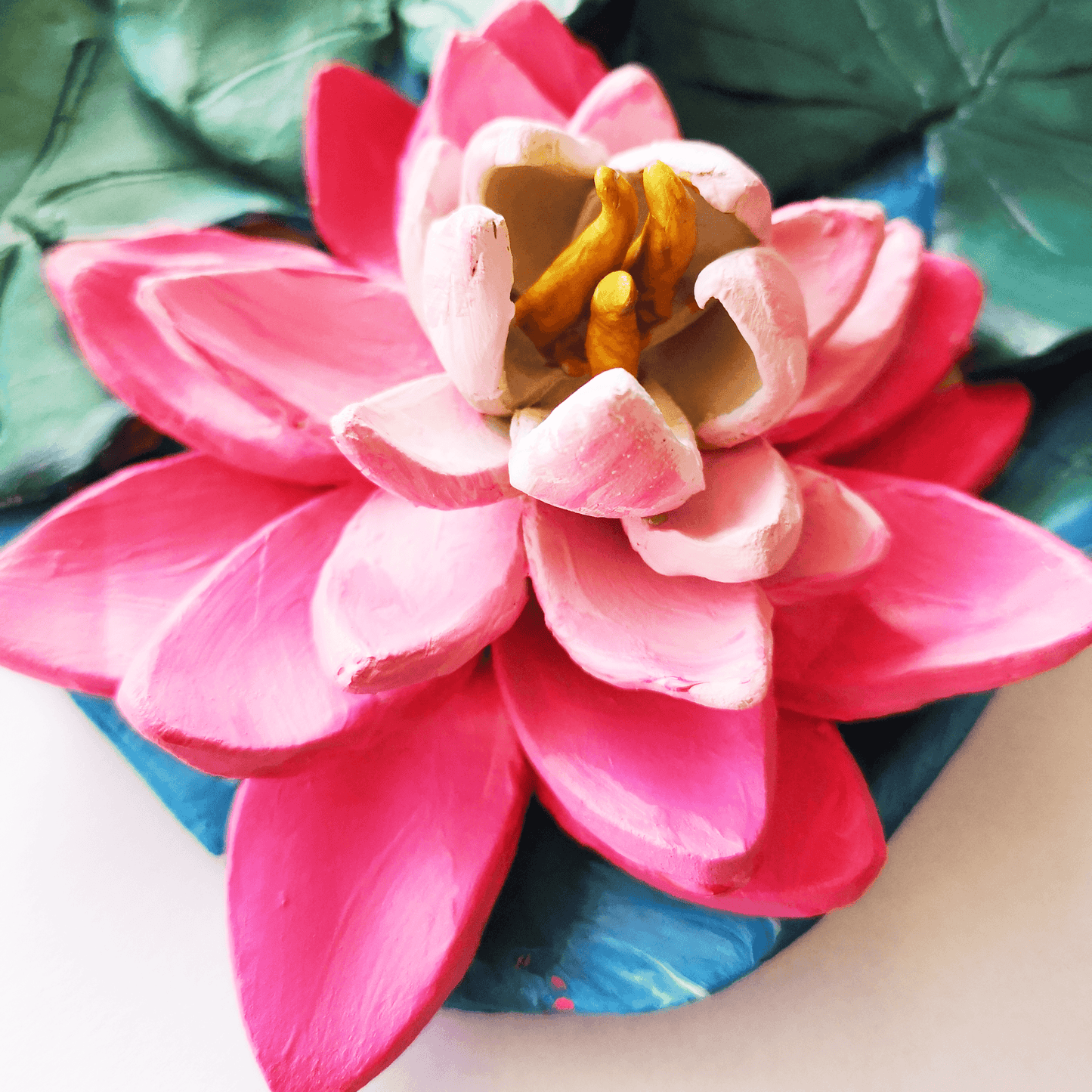 Sculpture Oeuvre d'art fleur Nenuphar lac