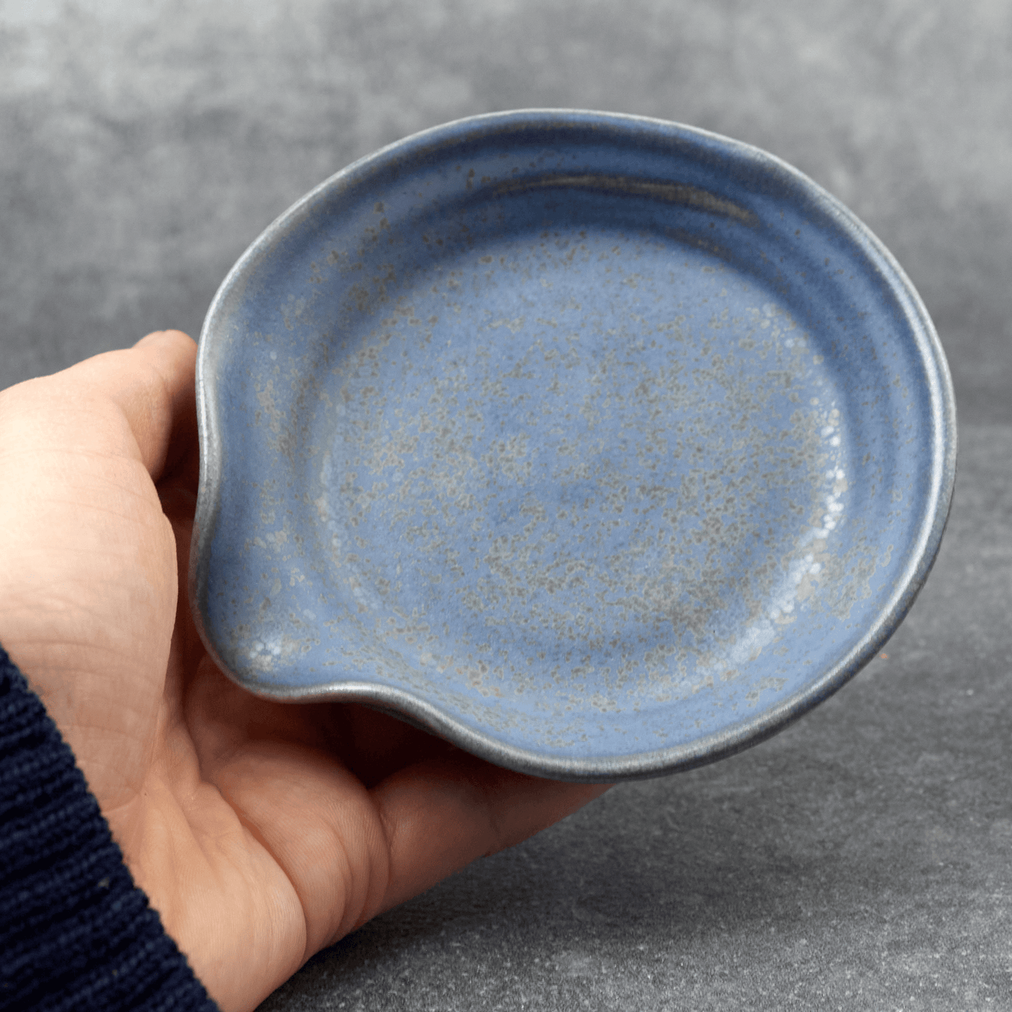 Porte Cuillere bleu fait au tour a Aix en Provence cadeau