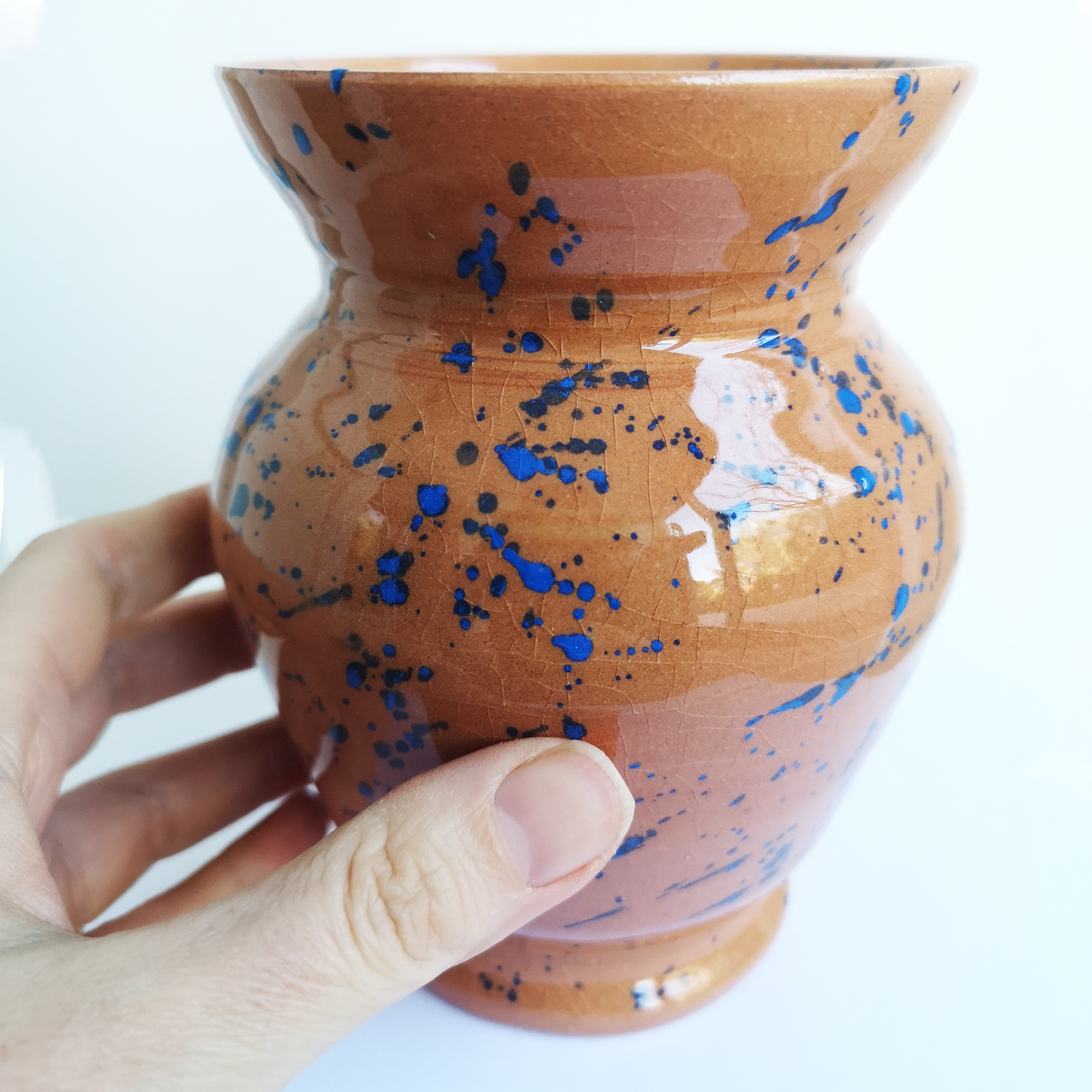 Vase Rouge et Bleu Faience Artisannat d Exception Poterie