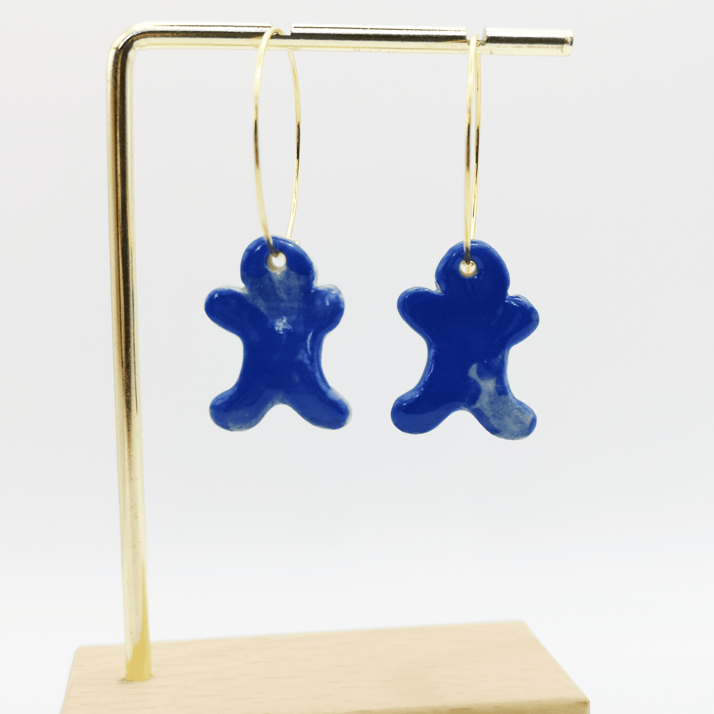 Boucles d'oreilles bleu pendante pour femme Klein Bonhomme