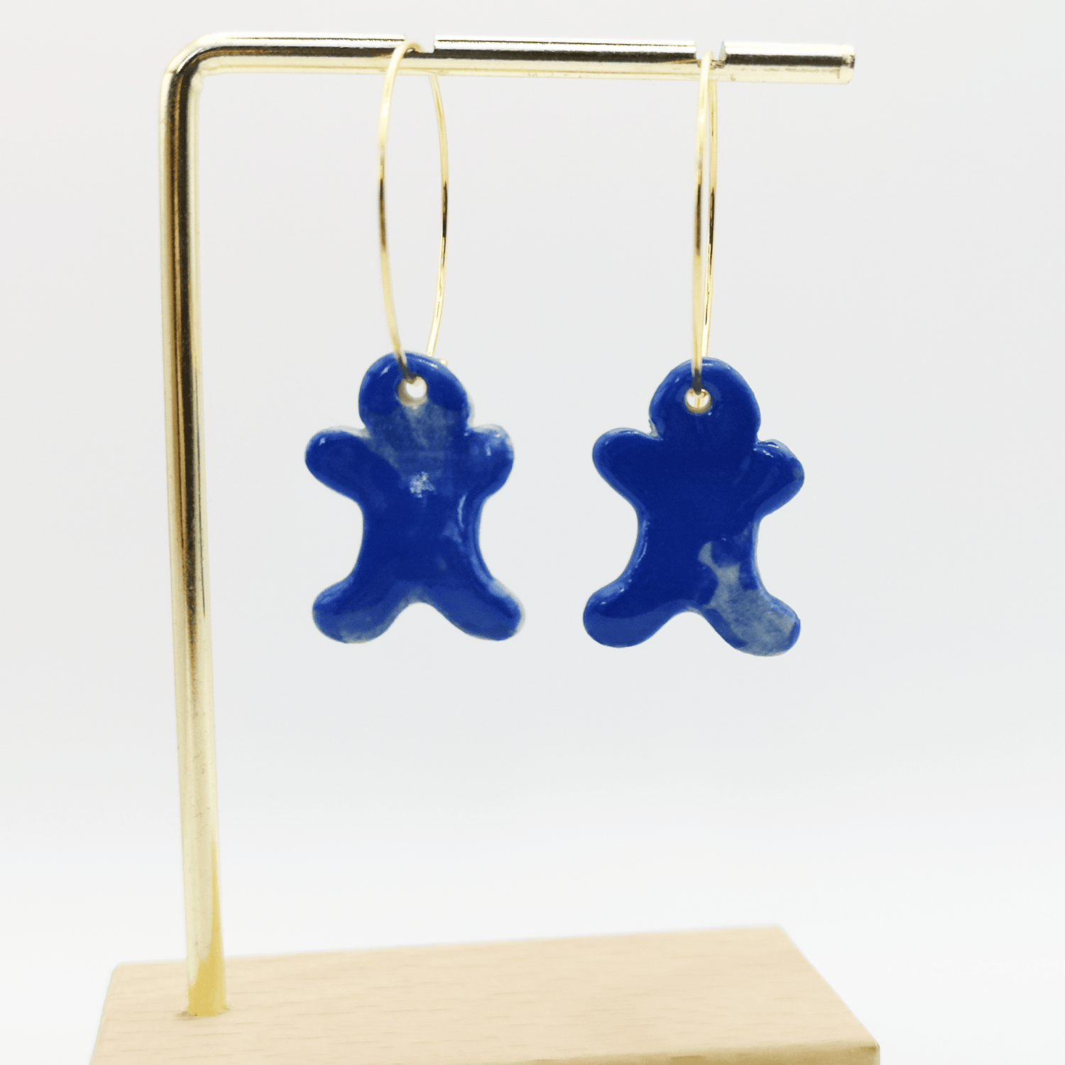 Boucles d'oreilles bleu pendante pour femme Klein Bonhomme 