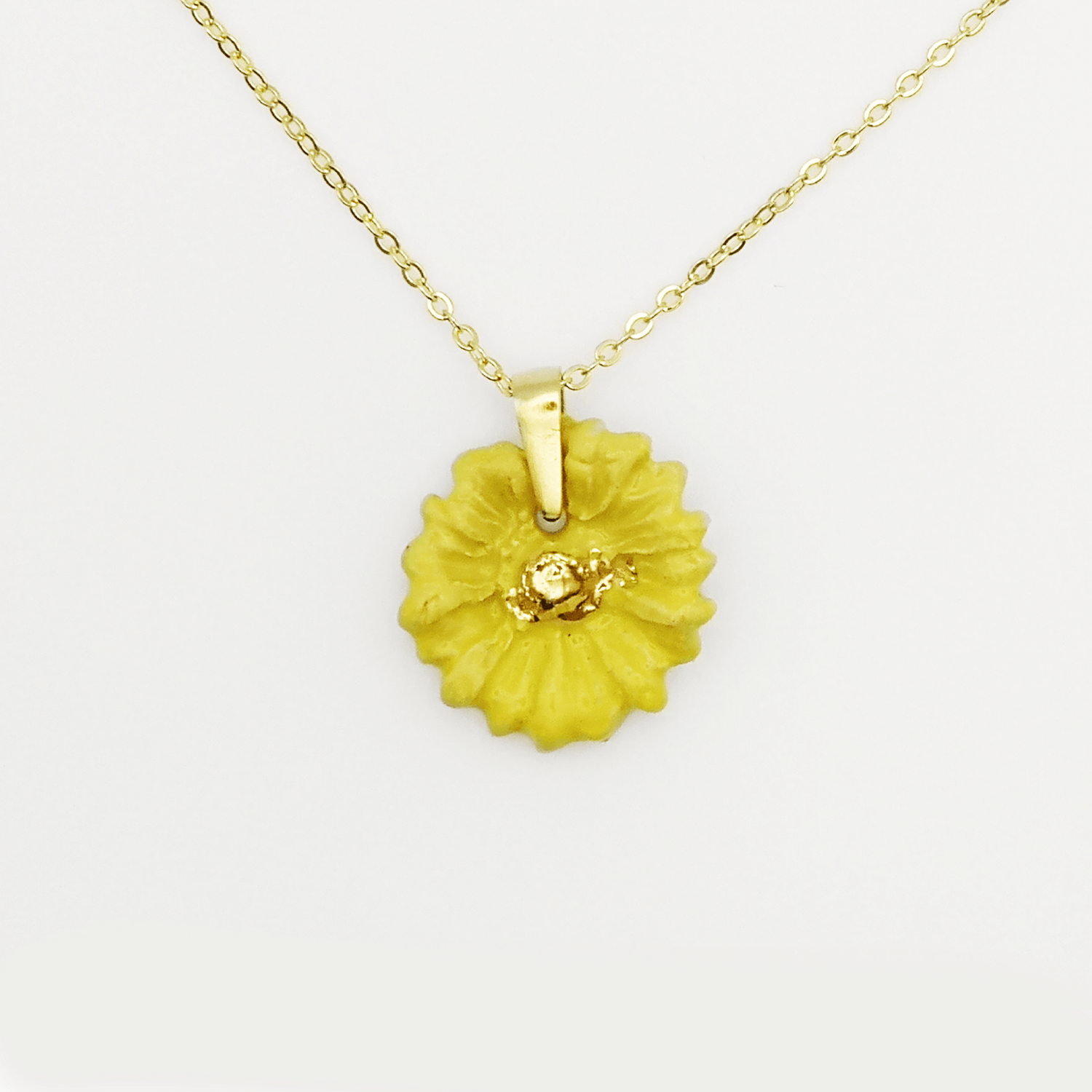 Collier jaune fleur Marguerite pour femme