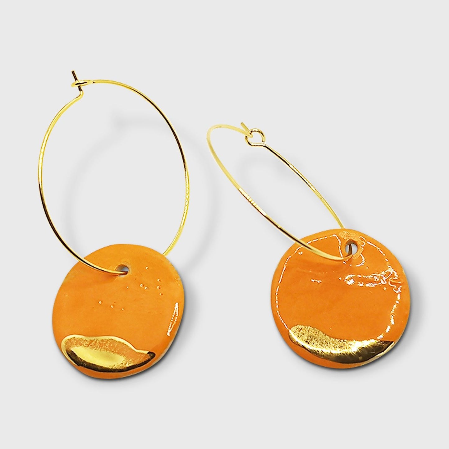 boucle d'oreille fantaisie orange