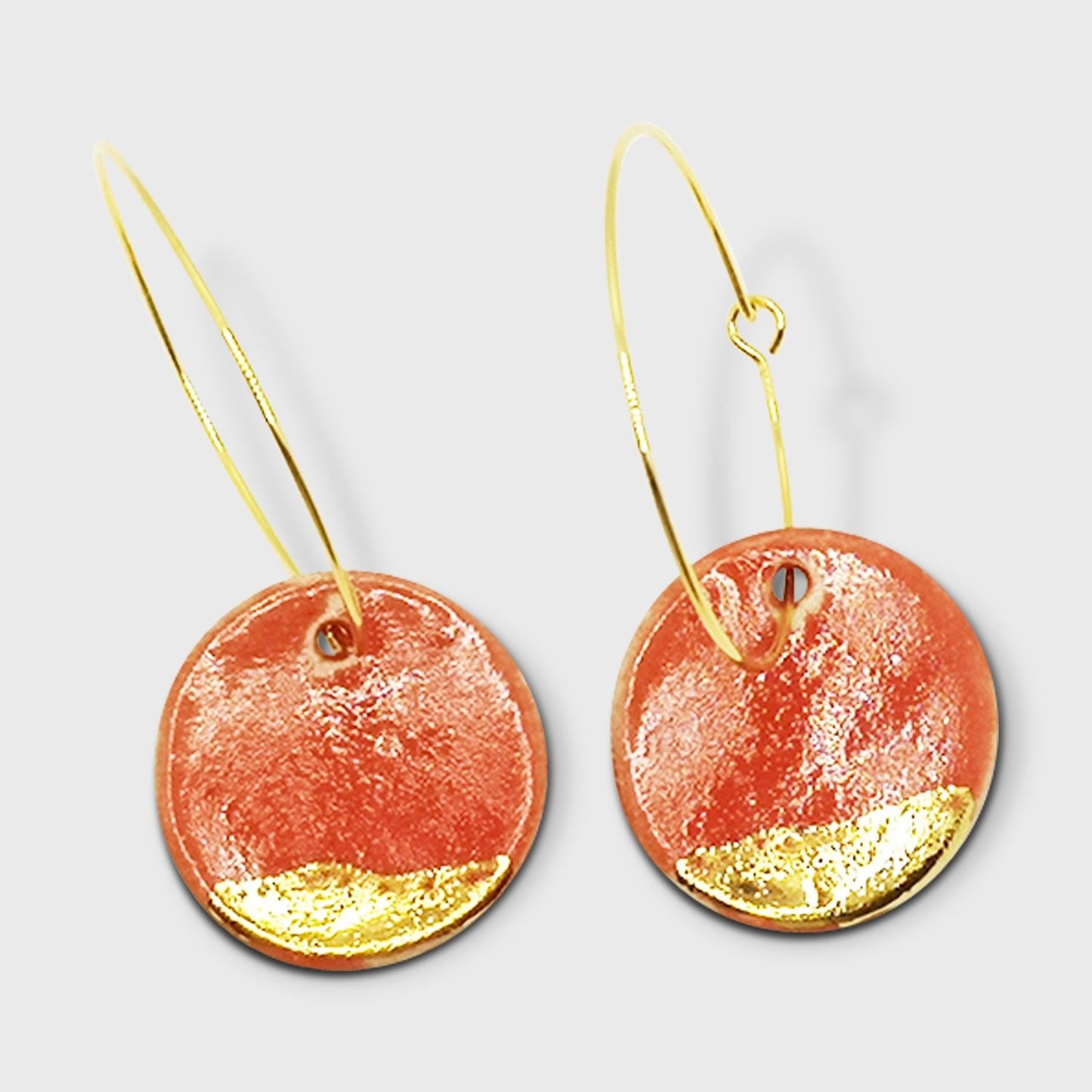 boucles d'oreilles corail