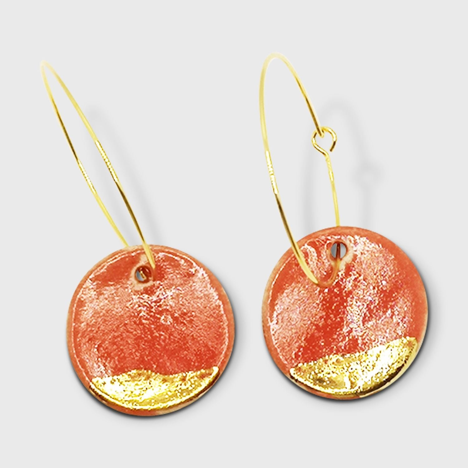 boucles d'oreilles corail