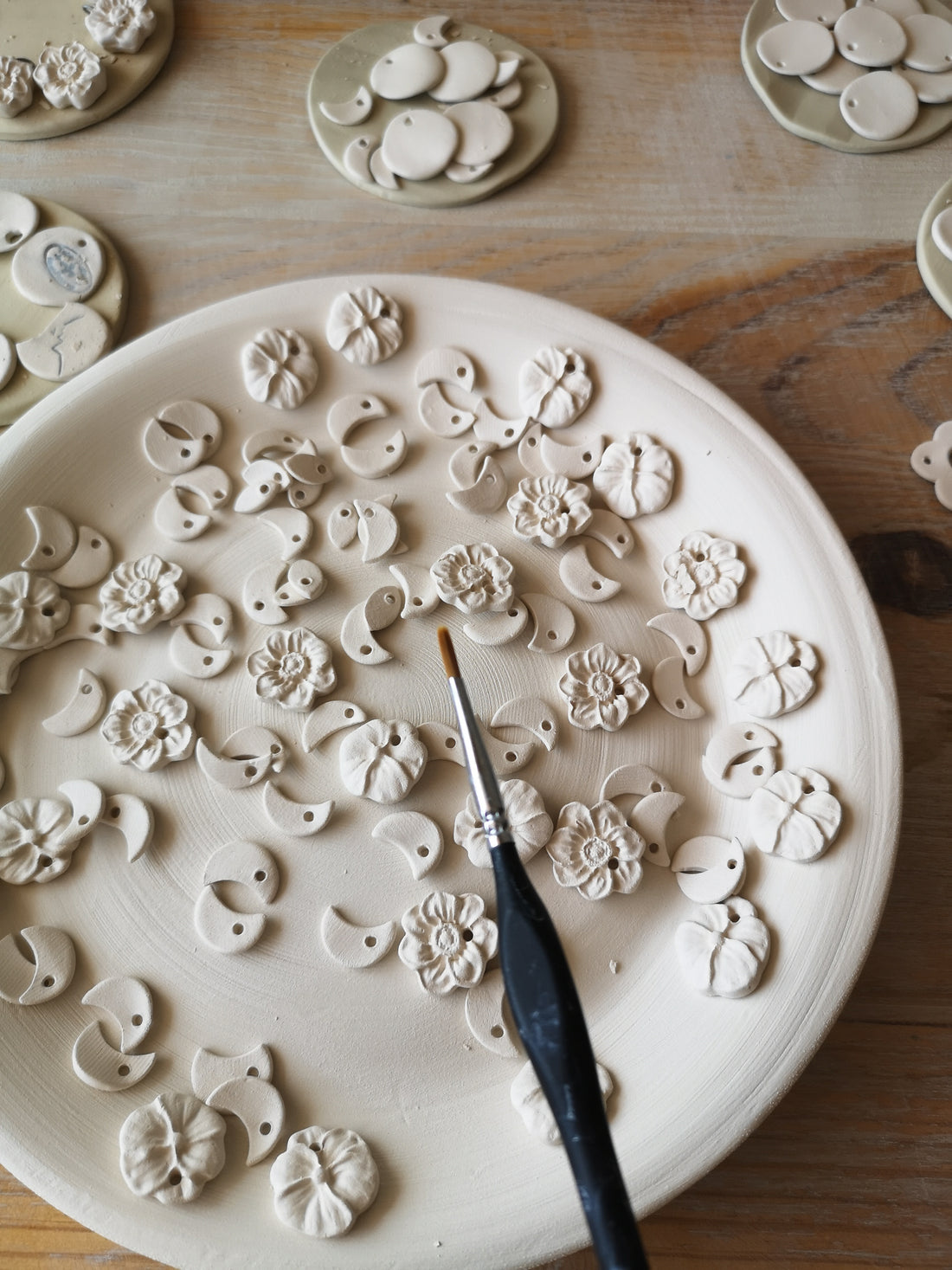 Pendentifs gres bijoux fait main poterie ceramique france