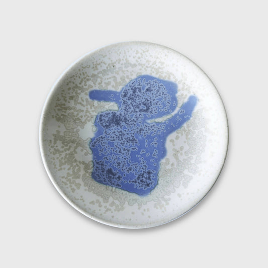 Œuvre d'Art Quotidienne Assiette blanc bleuDessert Corinne Céramique