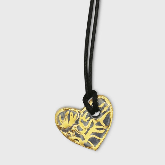 Coeur bleu collier pour femme ou ado Corinne Ceramique Bijoux Luxe Aix en Provence