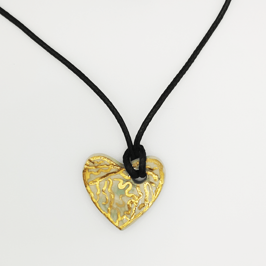 Cordon cuir vert artisannat francais corinne ceramique bijoux luxe cadeau pour femme