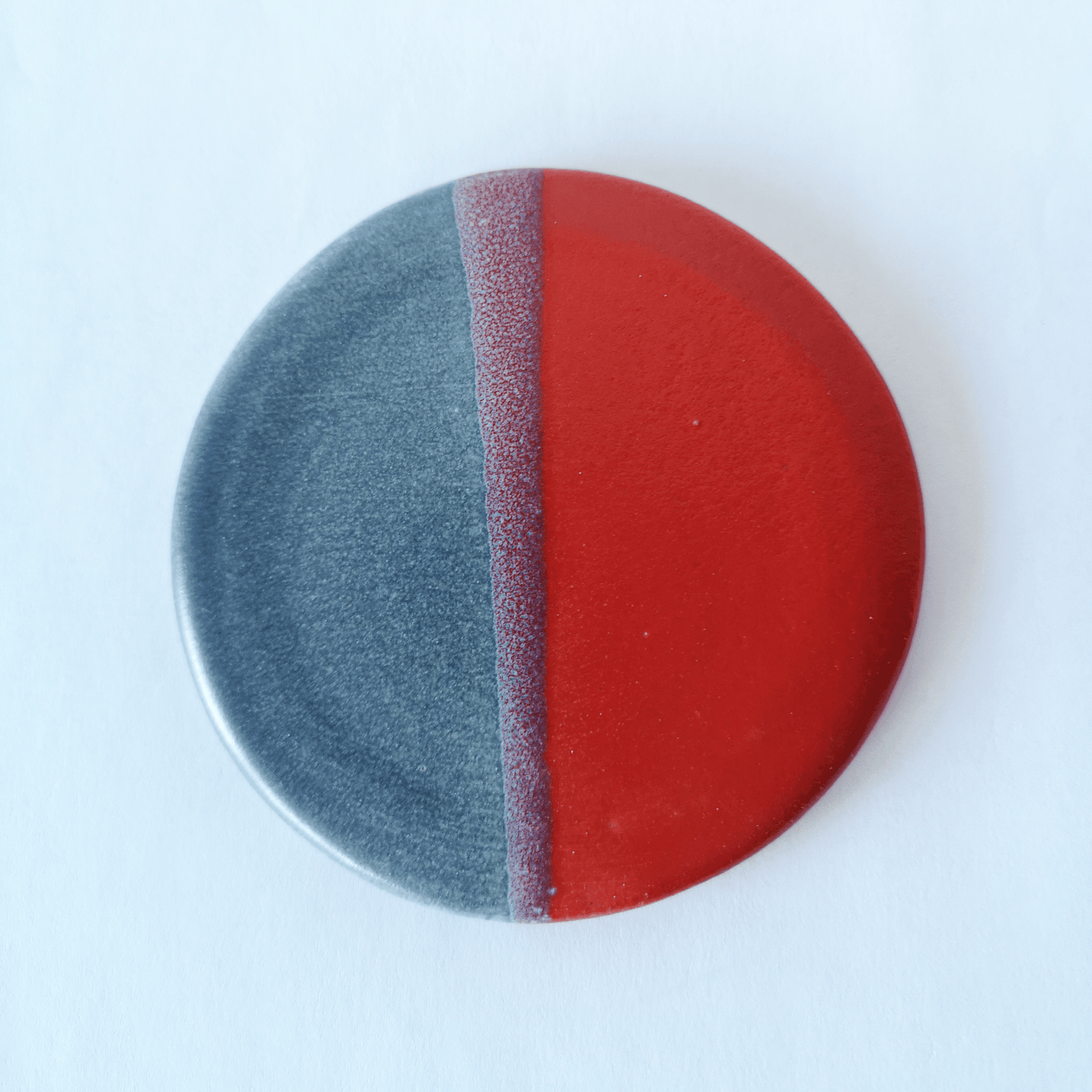 Dessous de Verre en Grès Bleu et Rouge - Artisanat d'Exception à Aix en Provence