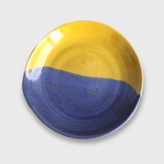 Repose cuillere bleu et jaune fait main ceramique Aix en Provence