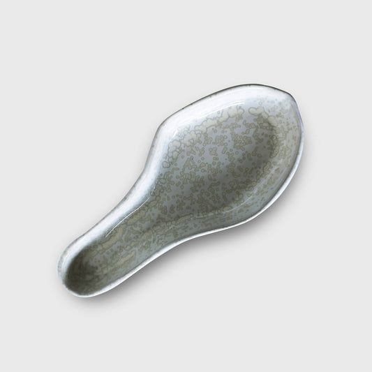 Porte cuillère blanc en argile fait main pièce unique d'exception