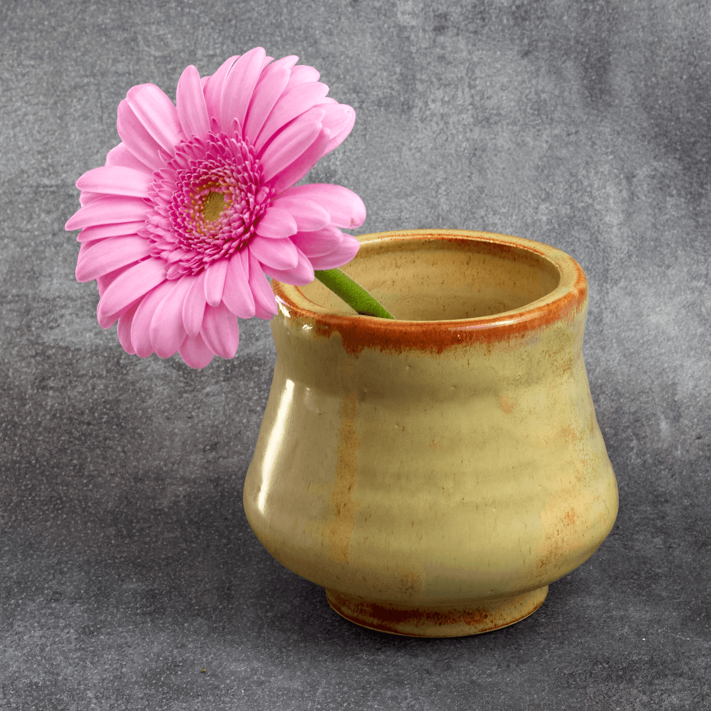 Vase en Argile Façonné au Tour des Potiers - Vert Luxueux