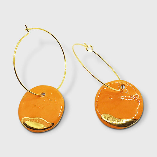boucle d'oreille fantaisie orange